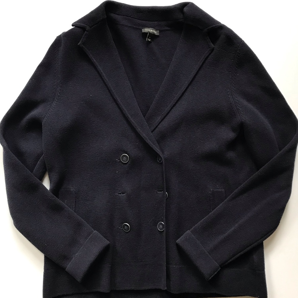 Talbots Blue Blazer Sweater. Size medium